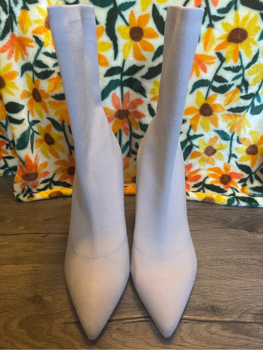 Aldo Light grey Pointed Toe Sock Boots